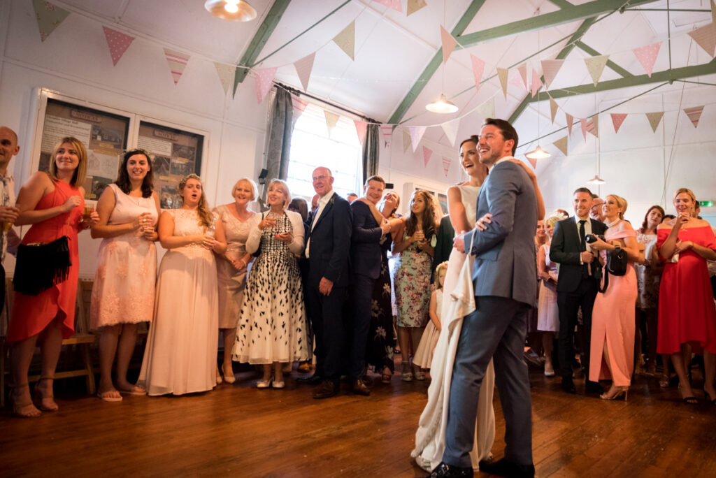 Bride and Groom First Dance with guests Wedding Photographer Ottawa