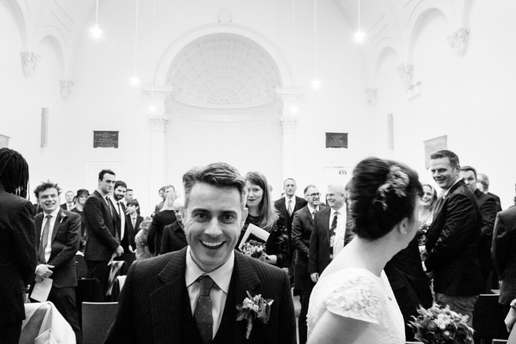 Bride and Groom after the ceremony by ottawa wedding photographer Sara