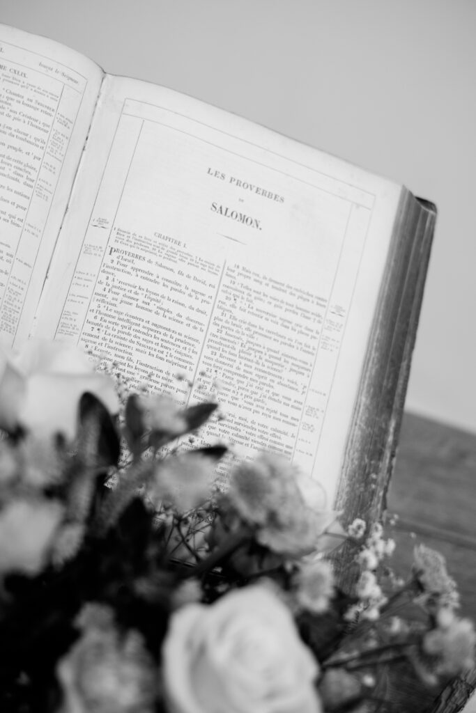 Book of Proverbs in the Bible by Ottawa Wedding Photographer Sara