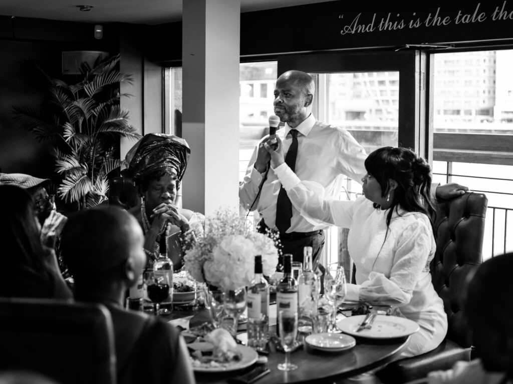 Groom giving his speech by Ottawa Wedding Photographer Sara