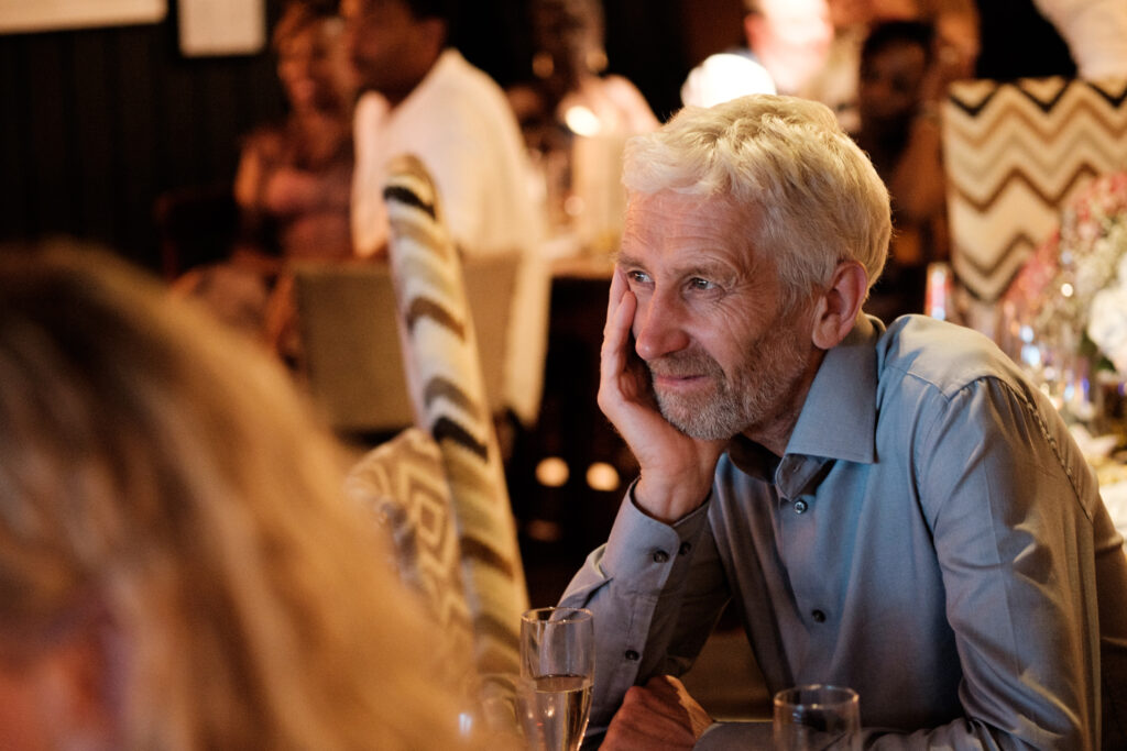Guest during speeches by Ottawa Wedding Photographer Sara