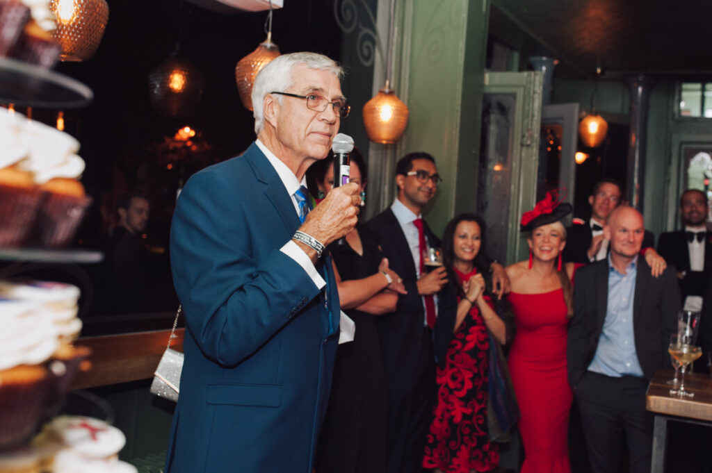 Father of the bride making his speech at the reception by Ottawa Wedding Photographer Sara