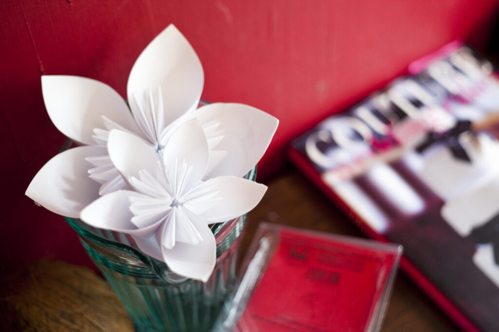 Detail image of decoration at a bride's home before the wedding