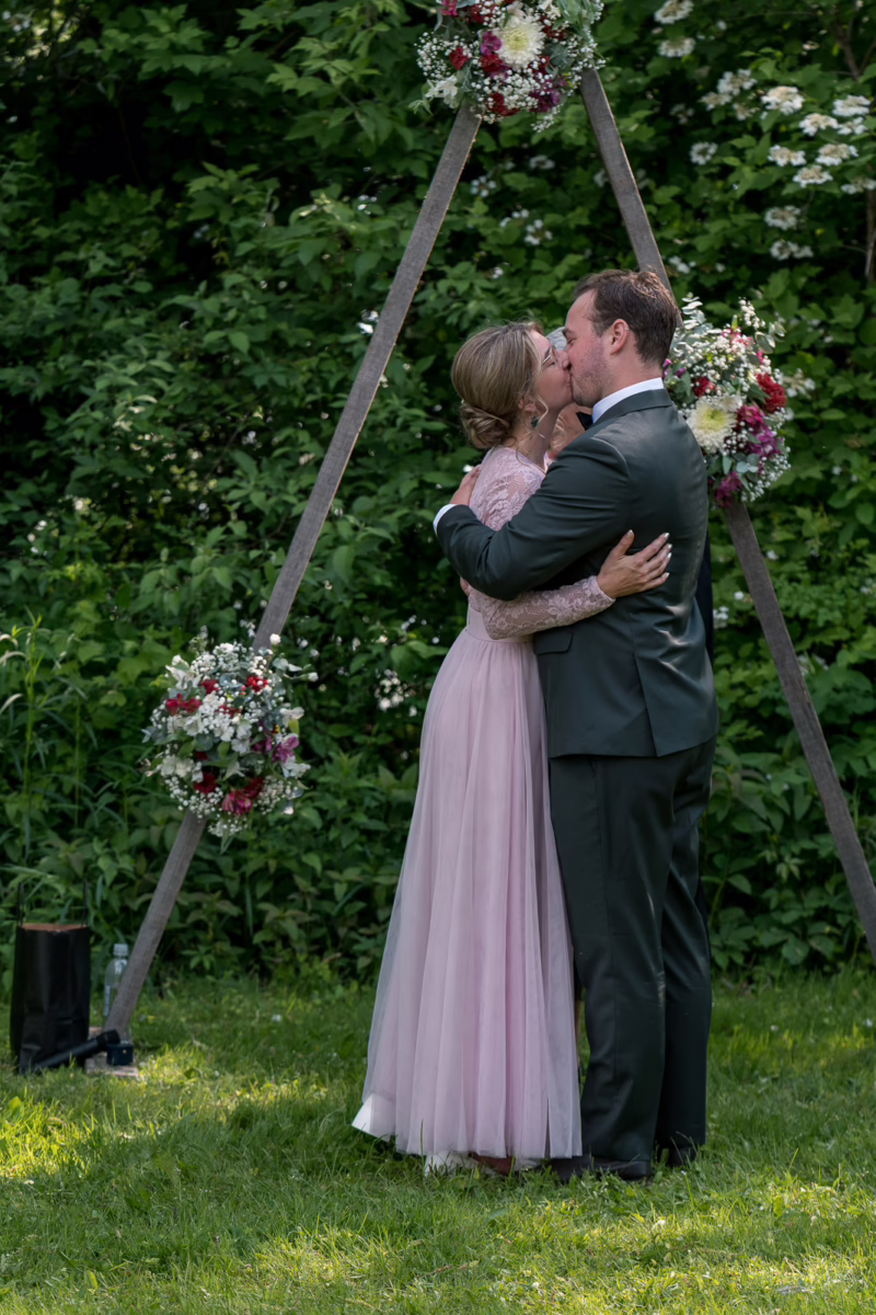 Ottawa Wedding Photographer Sara-1067784 ❥ Ottawa Wedding Photographer Bride and groom first kiss by Ottawa Wedding Photographer Sara