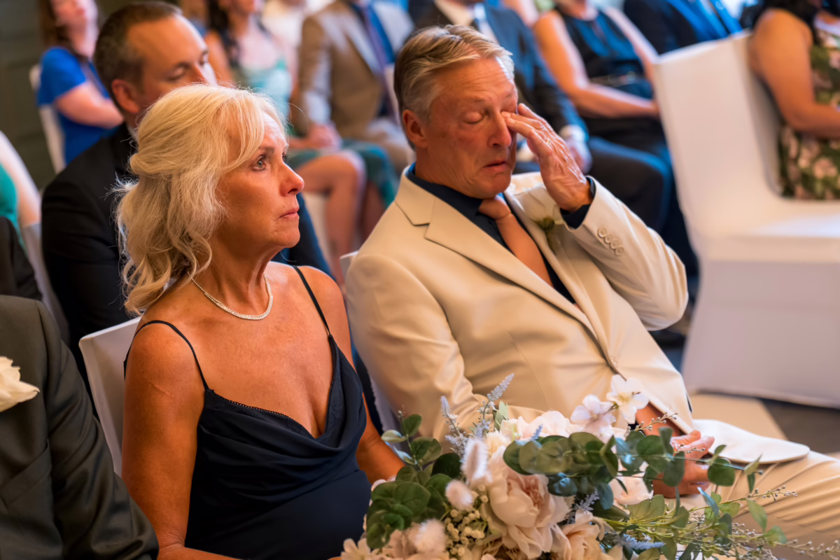 Ottawa Wedding Photographer Sara VD-1132766 ❥ Ottawa Wedding Photographer parents of the bride crying during the ceremony by Ottawa Wedding Photographer Sara
