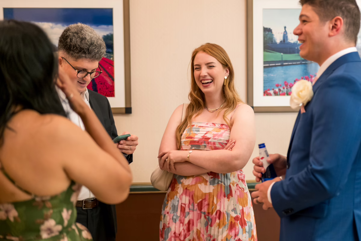 Ottawa Wedding Photographer Sara VD-1143006 ❥ Ottawa Wedding Photographer Guests during cocktail hour by Ottawa Wedding Photographer Sara